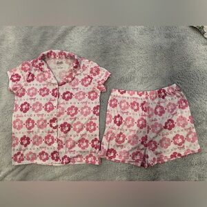 Barbie Pink and White Floral Pajama Set